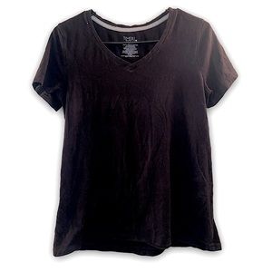 TIME AND TRU Black Short Sleeve Shirt